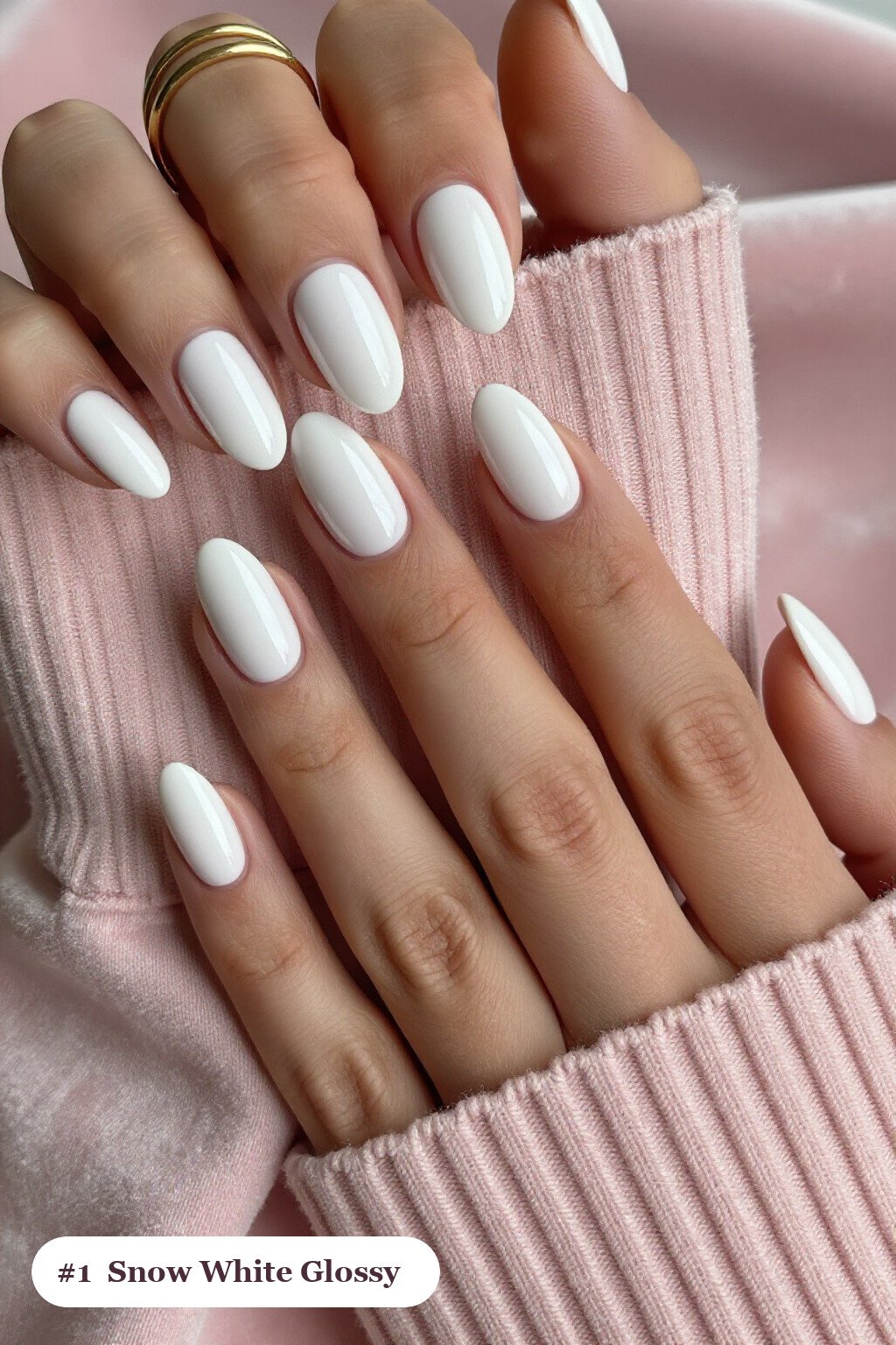 Glitter‑Infused Snow‑White Christmas Almond Nails - christmas almond nails
