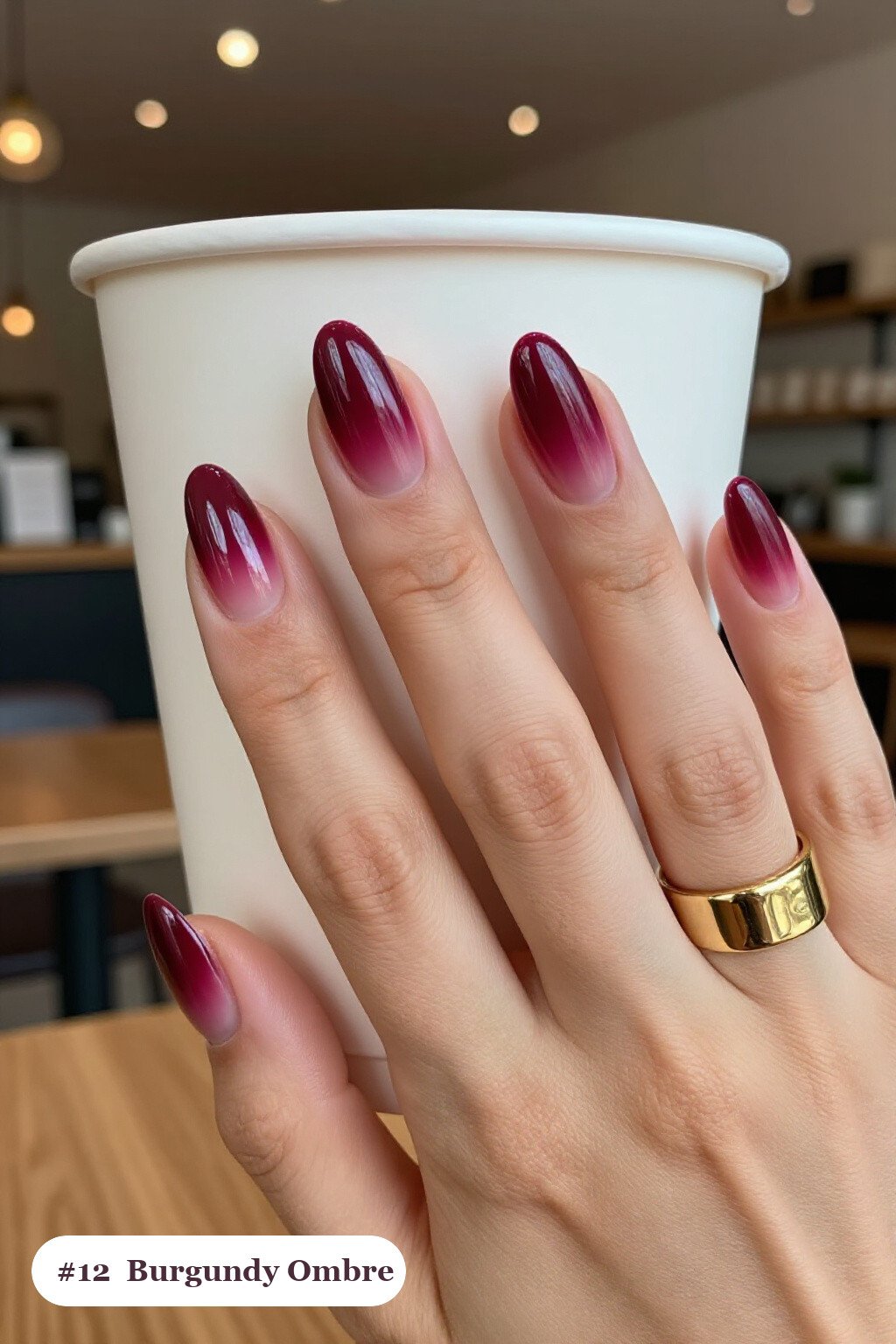 Burgundy Almond Nails with Two‑Tone Ombre Melt – Sophisticated Seasonal Gradient - christmas almond nails short Burgundy Almond Nails with Two‑Tone Ombre Melt – Sophisticated Seasonal Gradient - christmas almond nails short