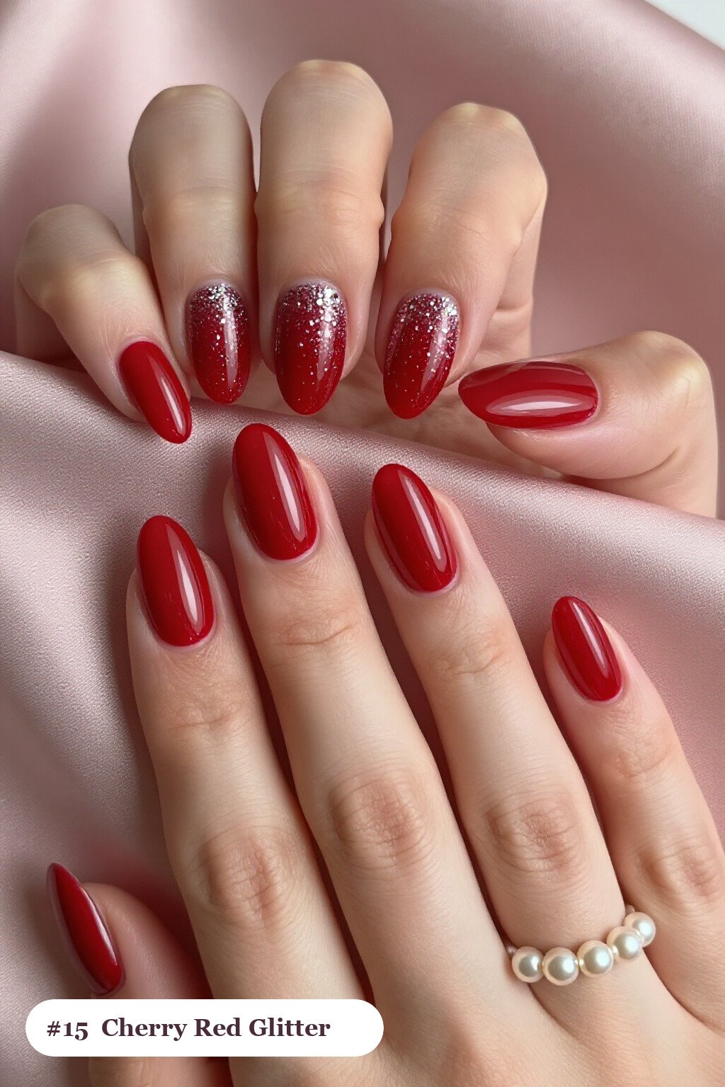 Cherry Red Glitter Gradient Almond Nails – Sparkling Holiday Finish - christmas almond nails short Cherry Red Glitter Gradient Almond Nails – Sparkling Holiday Finish - christmas almond nails short