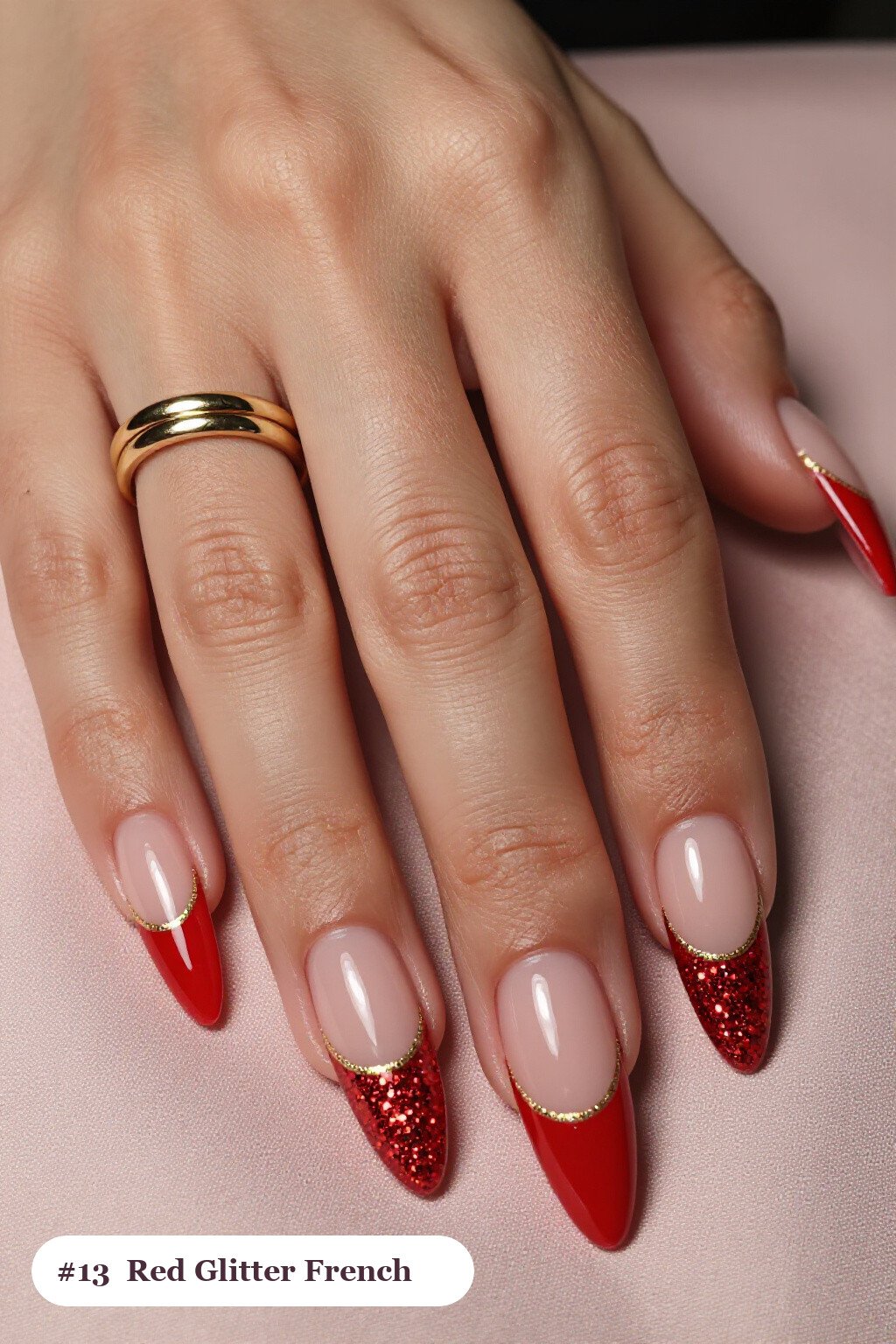 Long Stiletto Red Nails with Glitter‑Packed French Tips: How to Make It Last Longer - christmas red nails Long Stiletto Red Nails with Glitter‑Packed French Tips: How to Make It Last Longer - christmas red nails