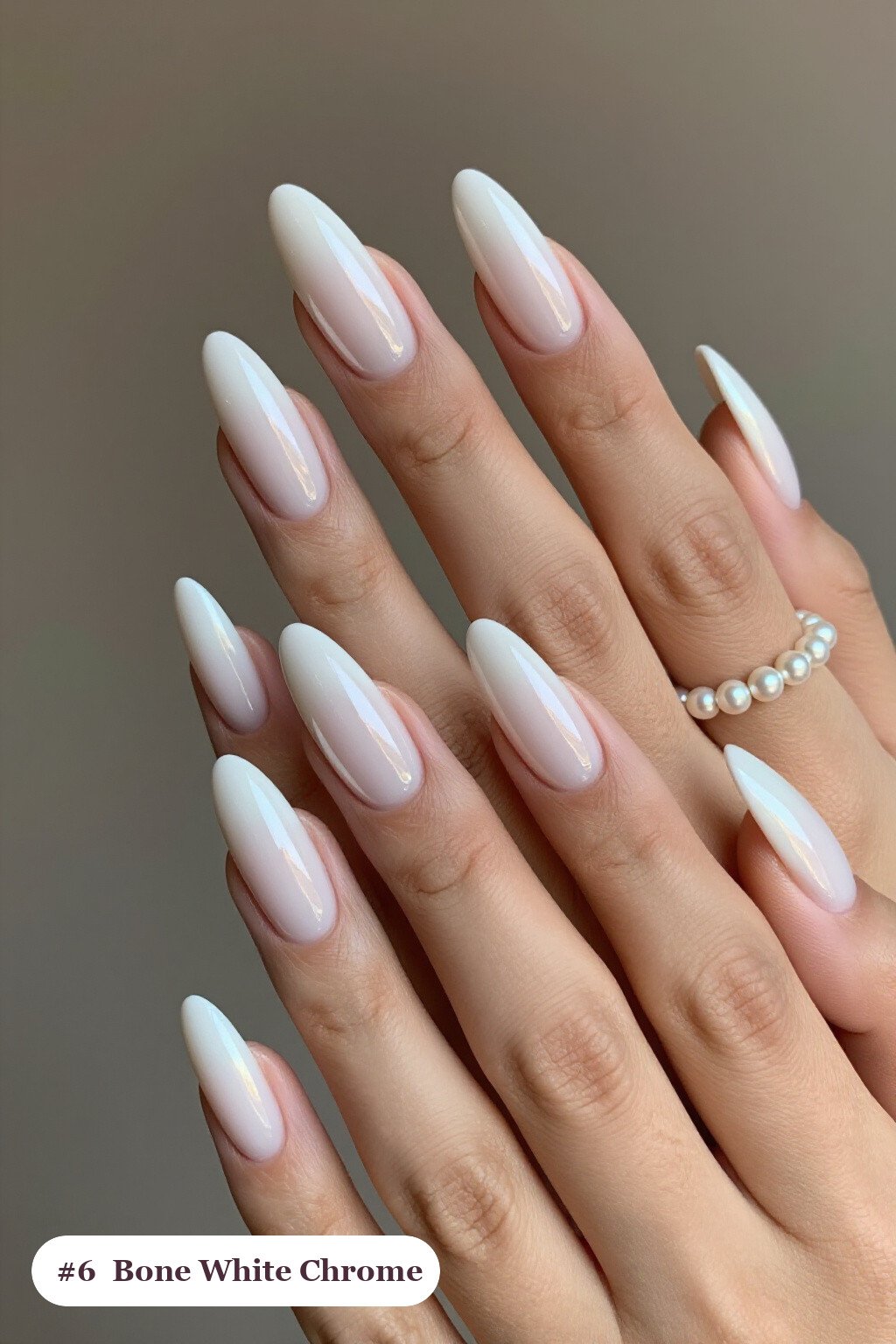 Liquid Chrome Mirror Ballerina White Nails with Metallic Highlights: How to Make Them Last Longer - classy halloween nails