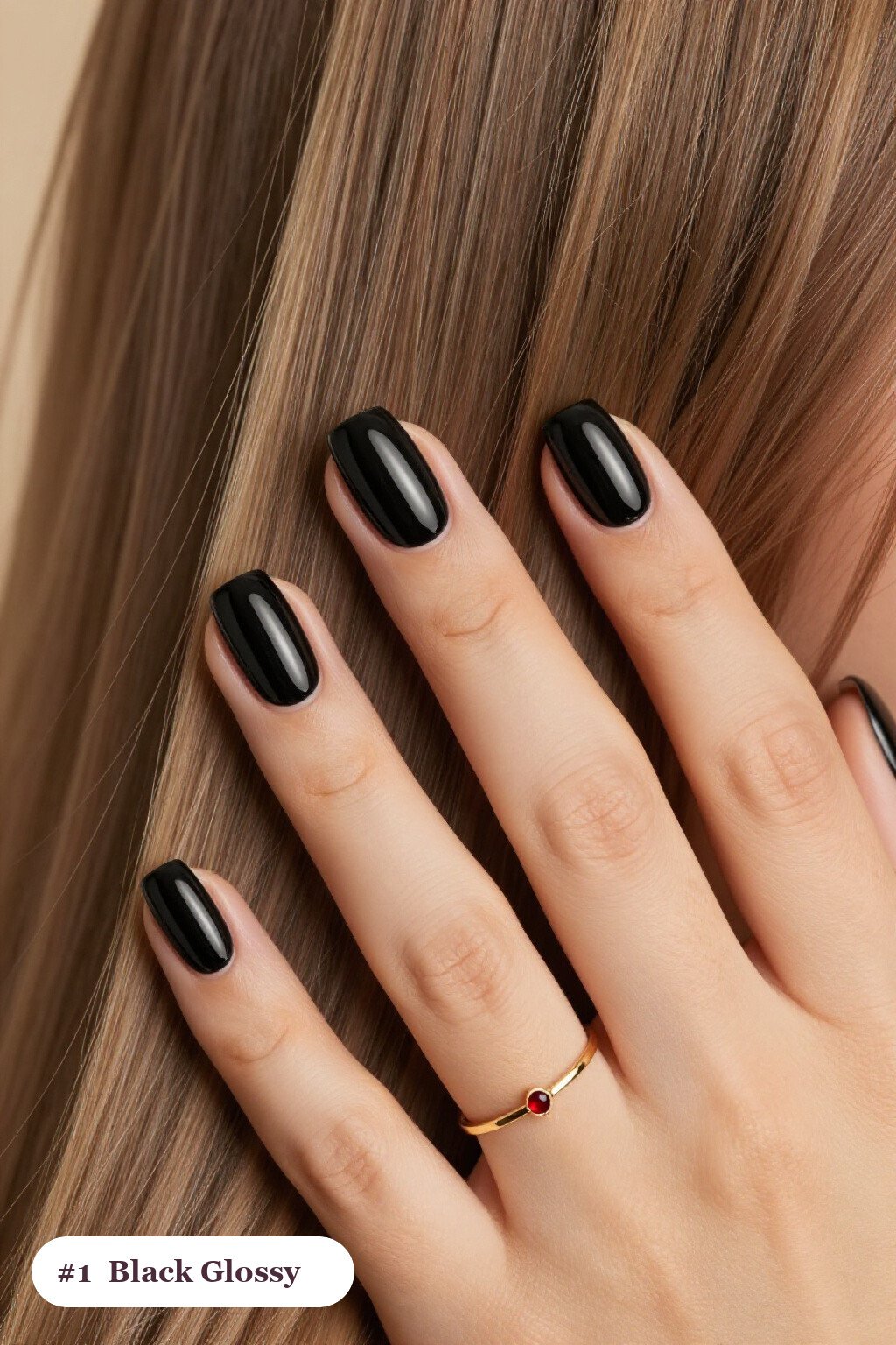 Mirror‑Gloss Black Coffin Halloween Nails: Ultra‑Sleek Spooky Glam - coffin halloween nails