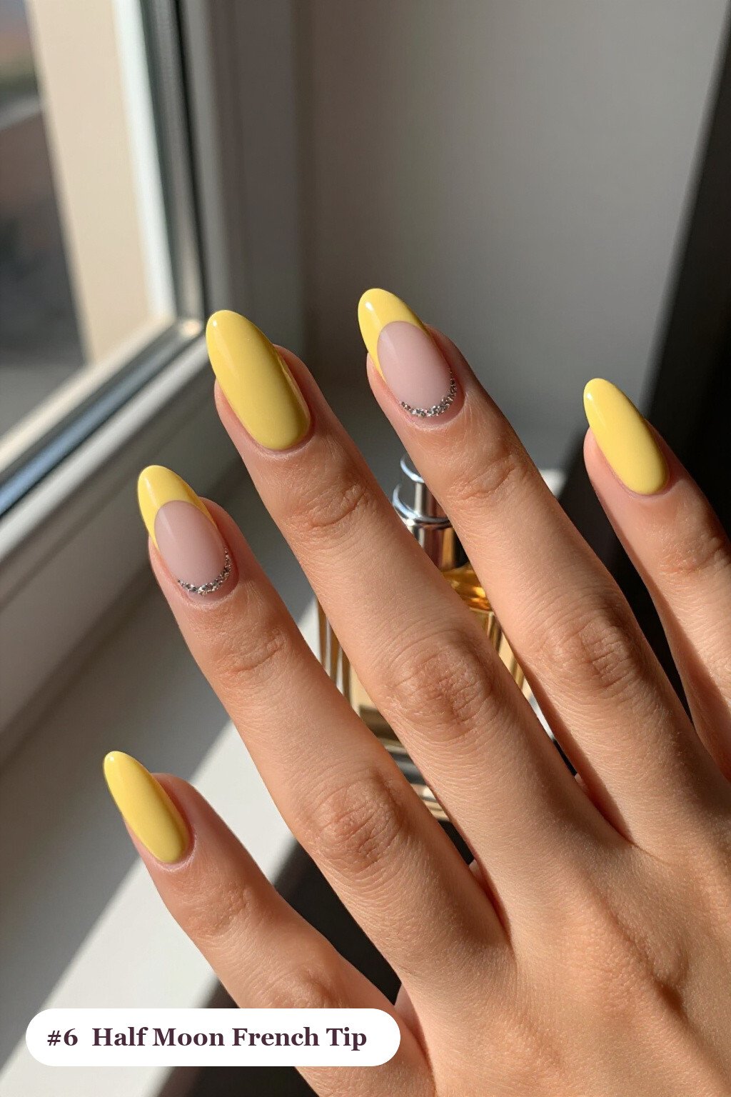 Butter Yellow Almond Nails with Half‑Moon Glitter: Best Shades for Every Season - colored french tip almond nails Butter Yellow Almond Nails with Half‑Moon Glitter: Best Shades for Every Season - colored french tip almond nails