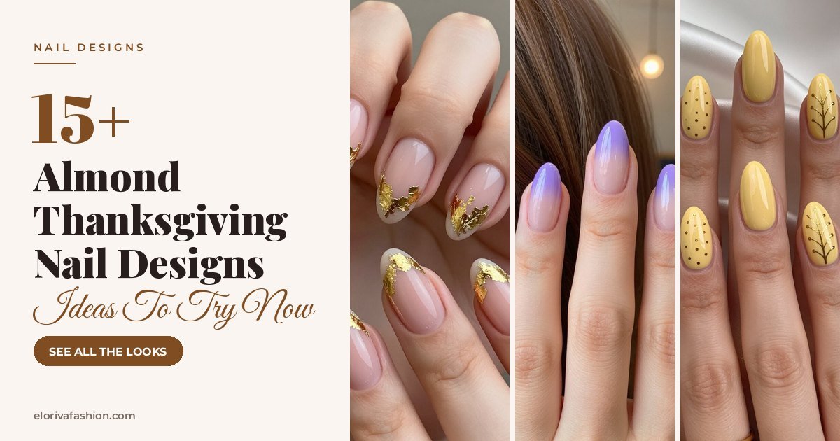 Almond Thanksgiving Nail Designs ideas