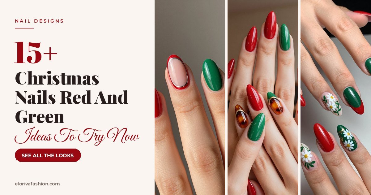 Christmas Nails Red And Green ideas