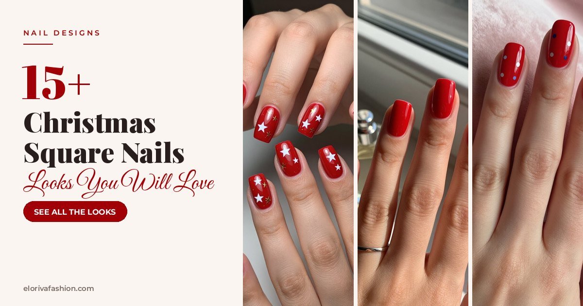 Christmas Square Nails ideas
