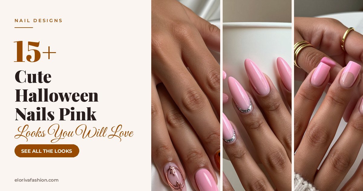 Cute Halloween Nails Pink ideas