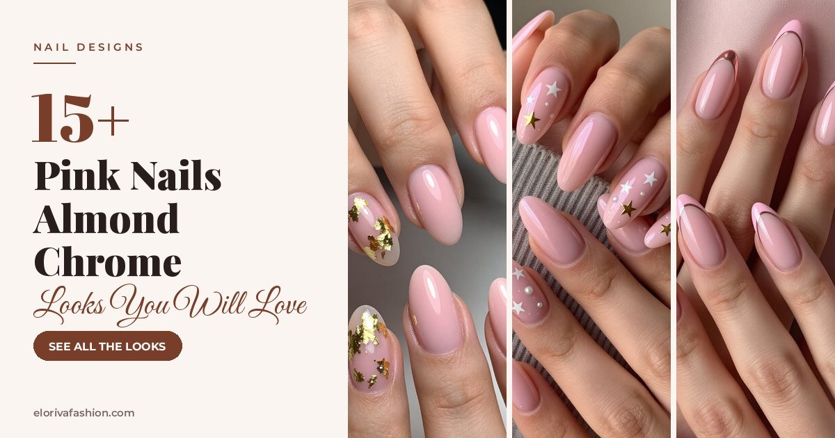 Pink Nails Almond Chrome ideas
