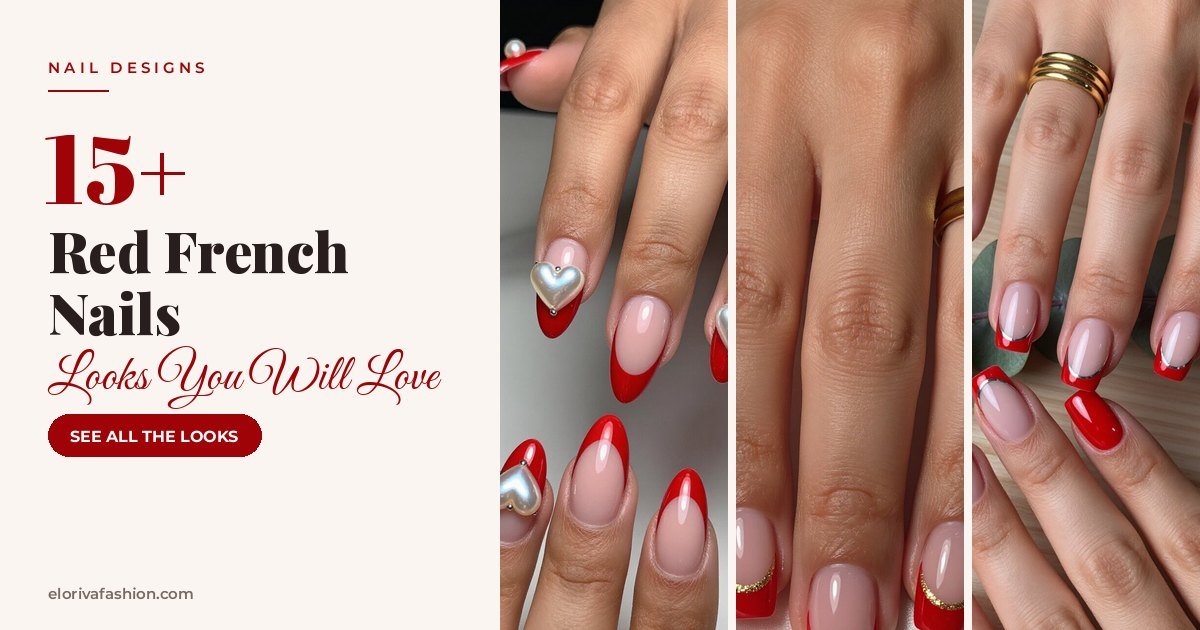 Red French Nails ideas