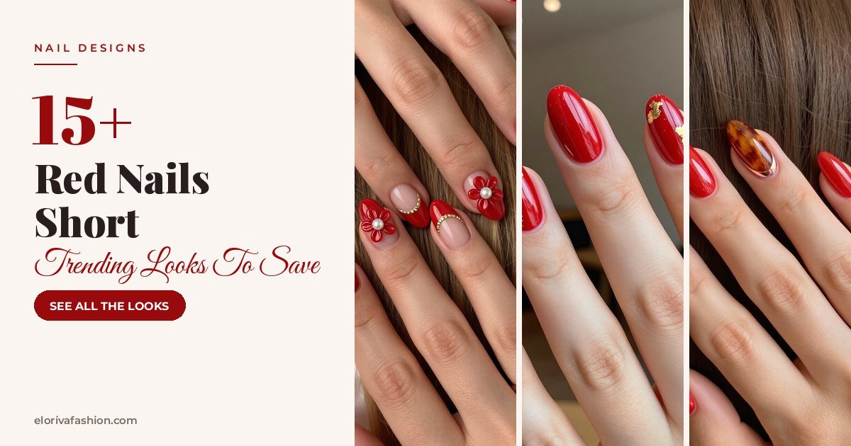 Red Nails Short ideas