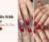 Red Nails With Chrome ideas