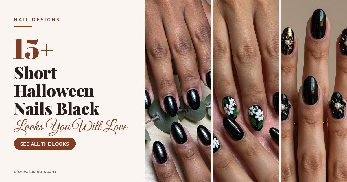 Short Halloween Nails Black ideas