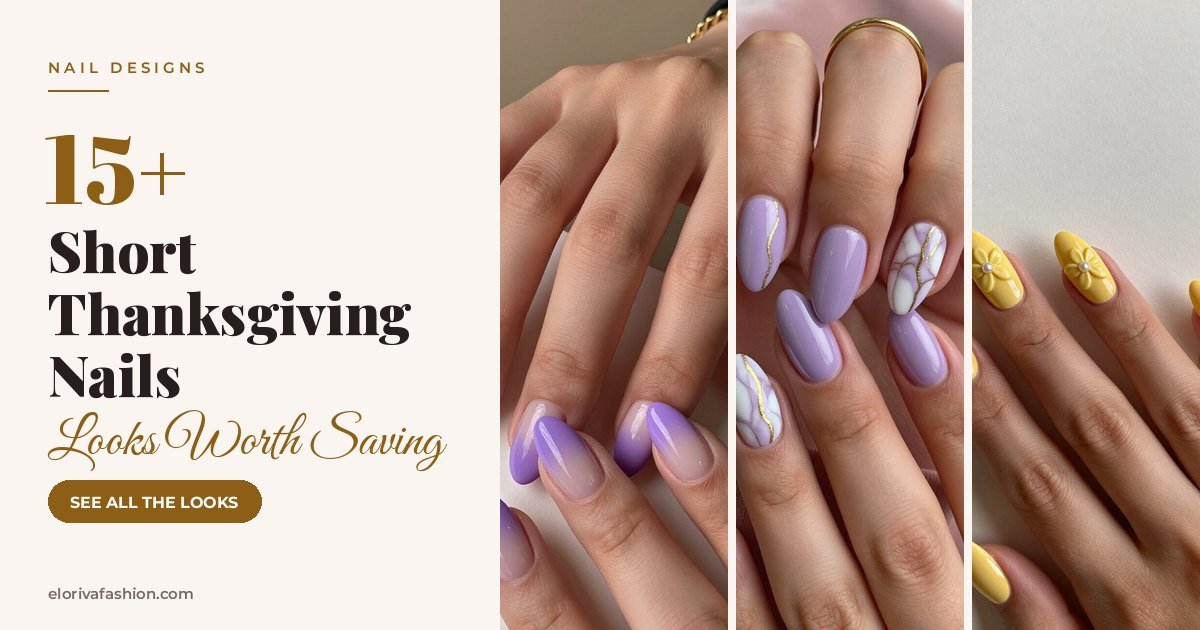 Short Thanksgiving Nails ideas