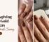 Thanksgiving Brown Gold Nail Ideas ideas