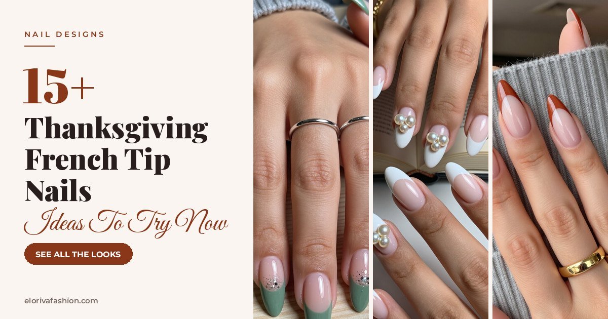 Thanksgiving French Tip Nails ideas