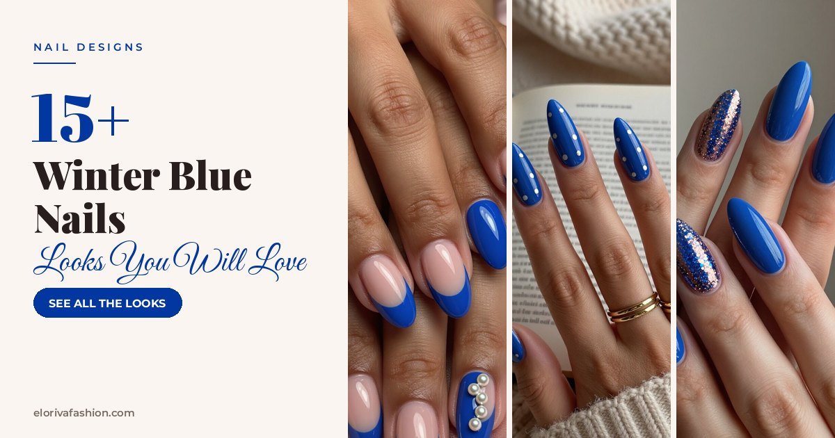 Winter Blue Nails ideas
