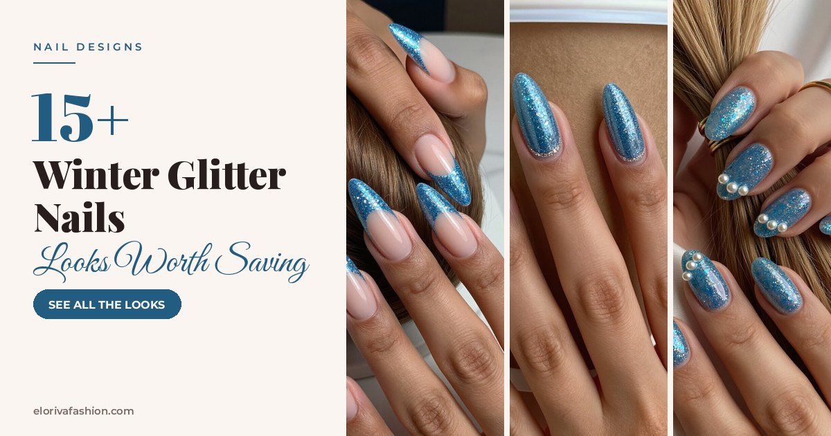 Winter Glitter Nails ideas
