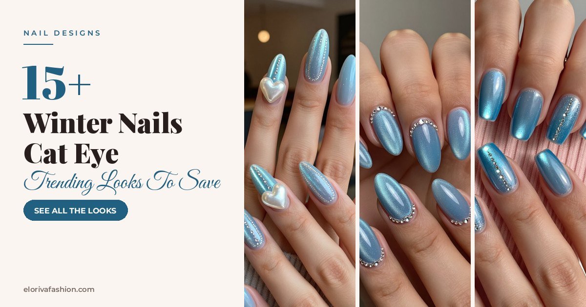 Winter Nails Cat Eye ideas
