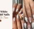 Winter White And Gold Nails ideas