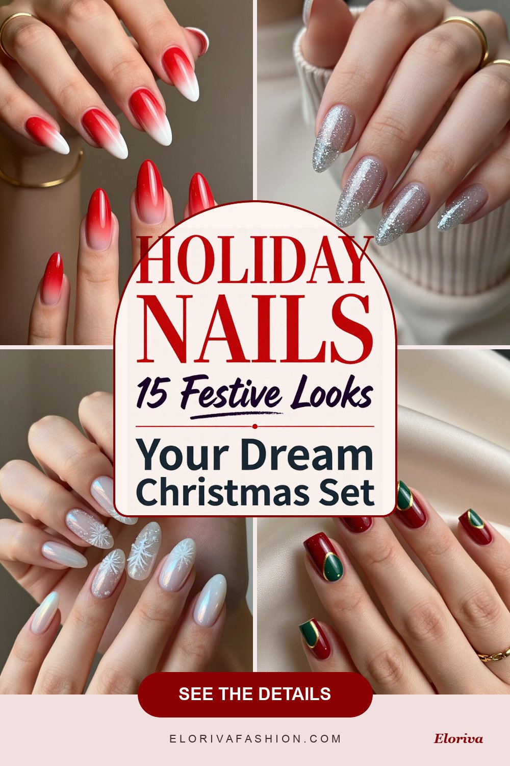 christmas nail designs holiday ideas - save this pin
