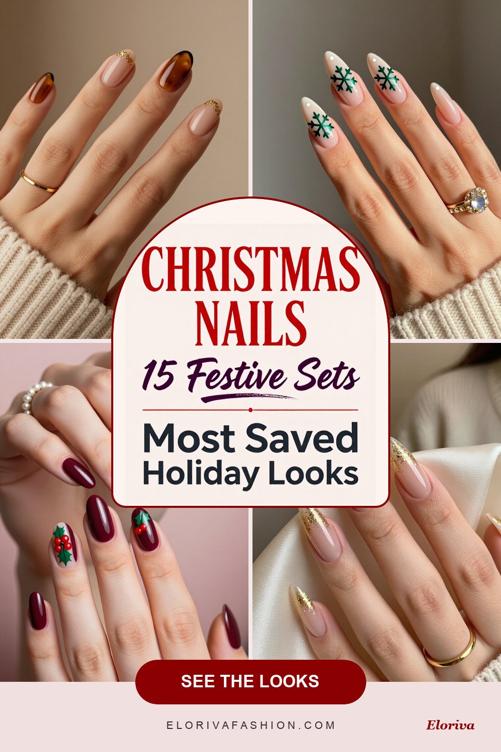 christmas nails ideas - save this pin