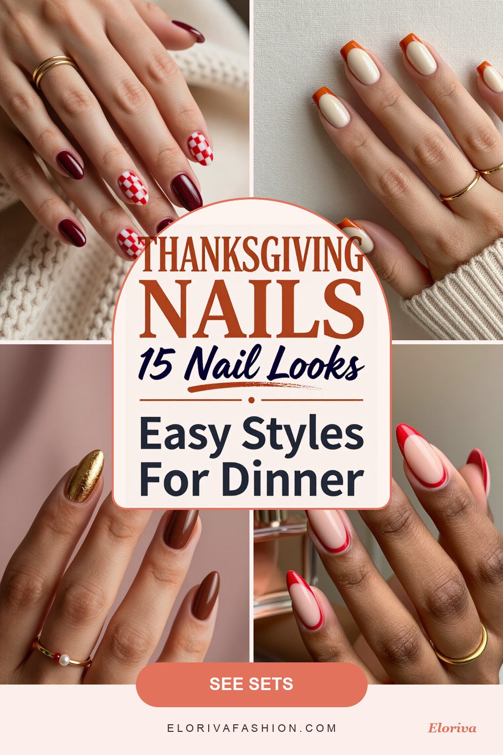easy thanksgiving nail designs ideas - save this pin
