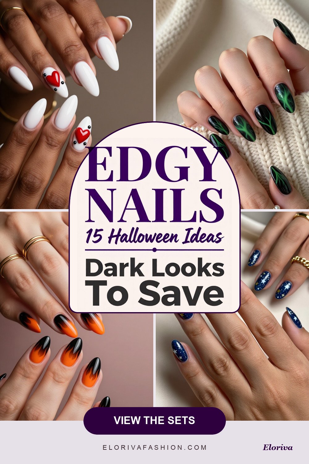 edgy halloween nail ideas ideas - save this pin