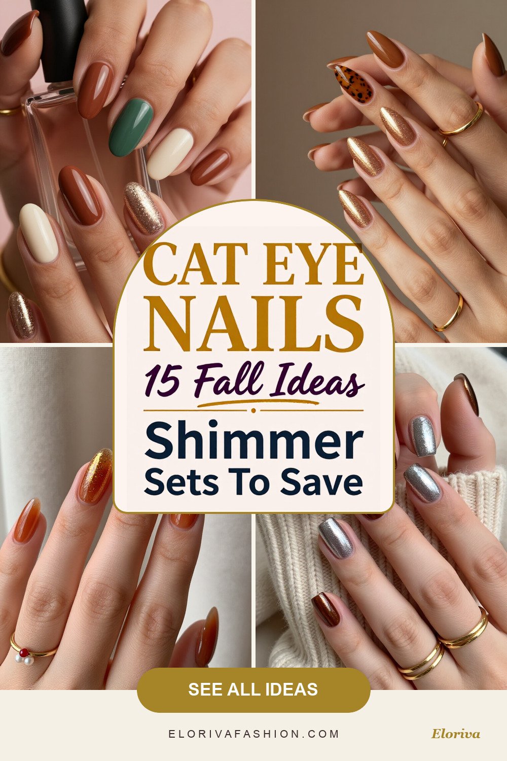 fall cateye nails ideas - save this pin