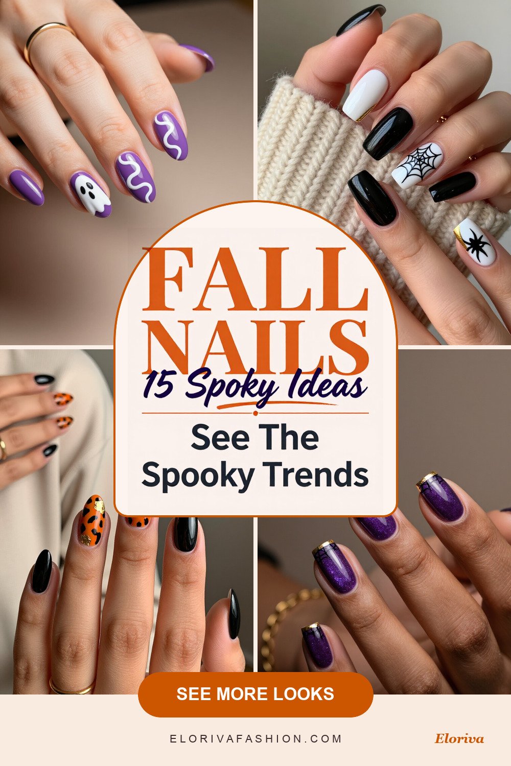 fall nails halloween ideas - save this pin
