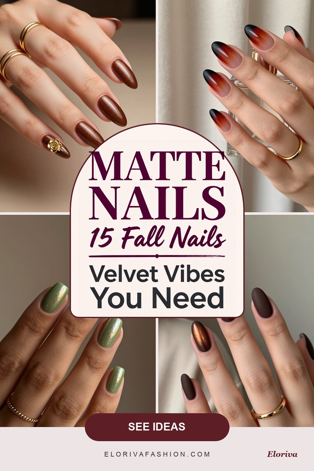 fall nails matte ideas - save this pin