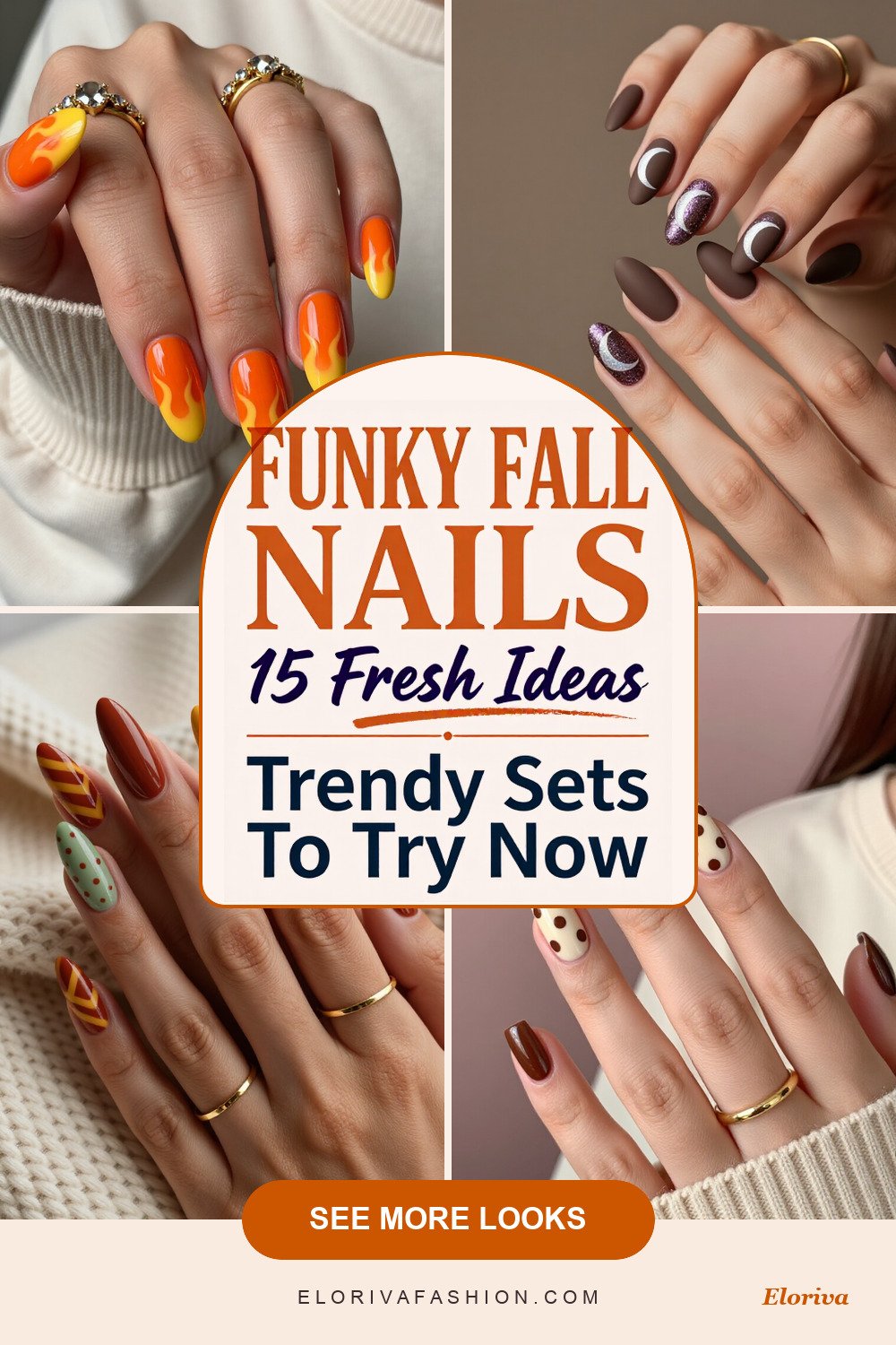 funky fall nails ideas - save this pin