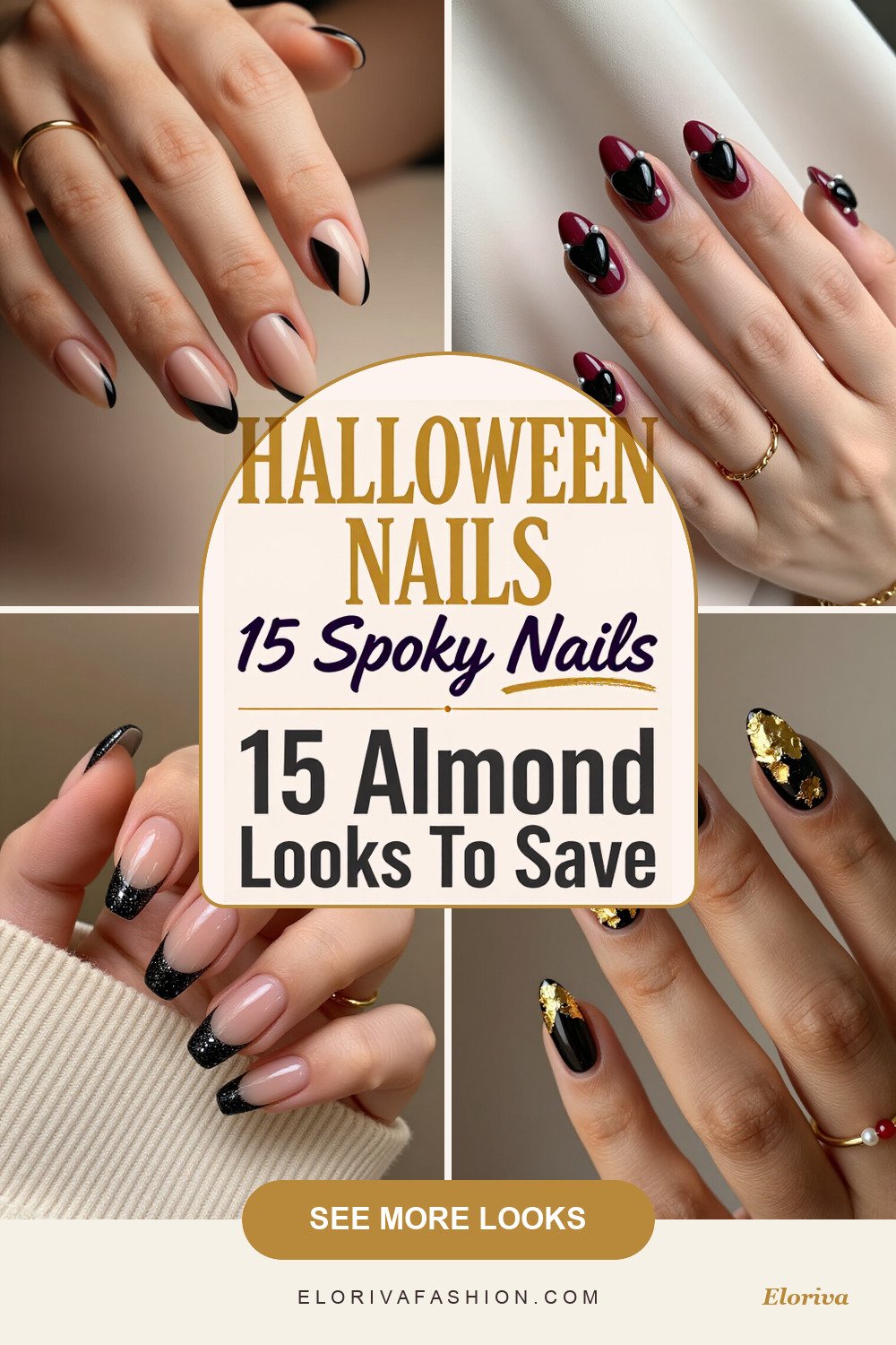 halloween almond nails ideas - save this pin