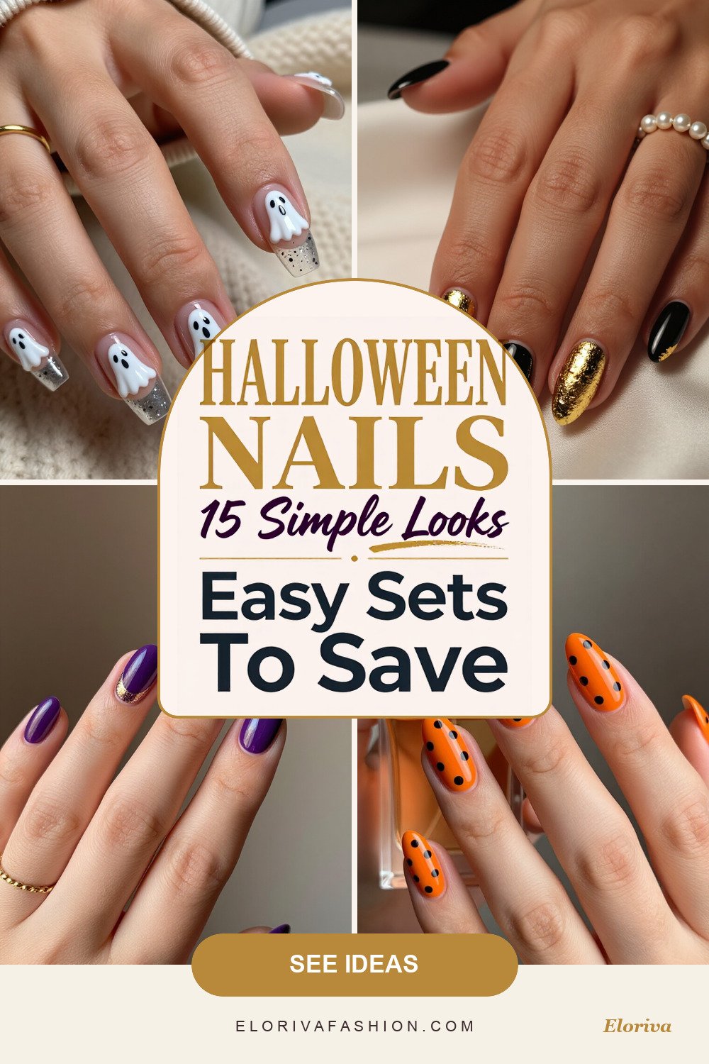 halloween nails simple ideas - save this pin
