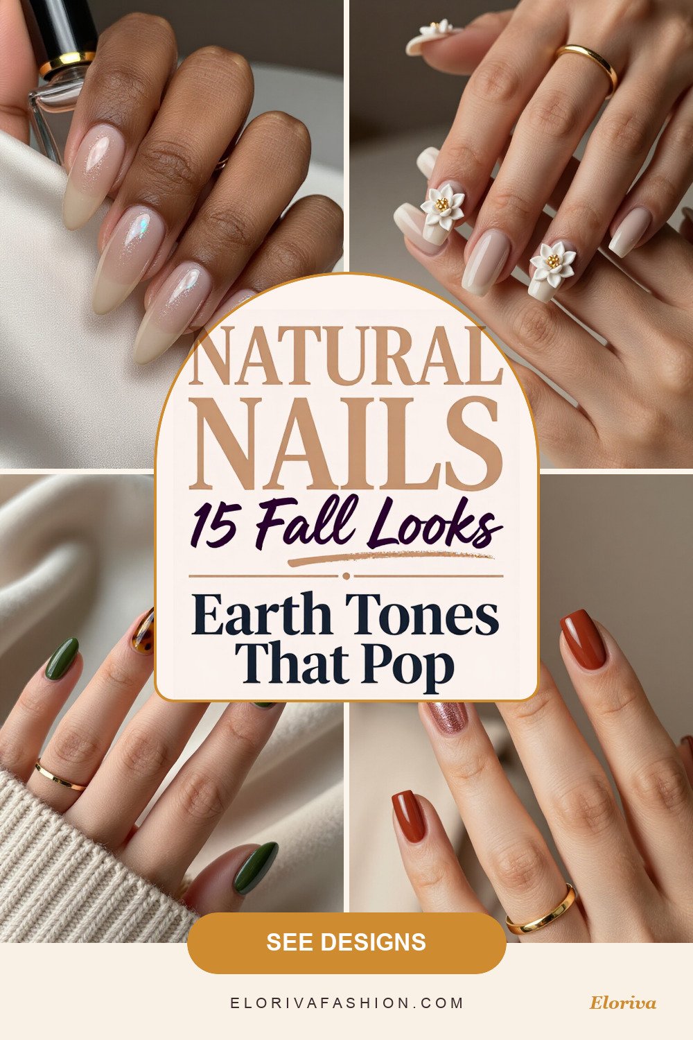 natural halloween nails ideas - save this pin