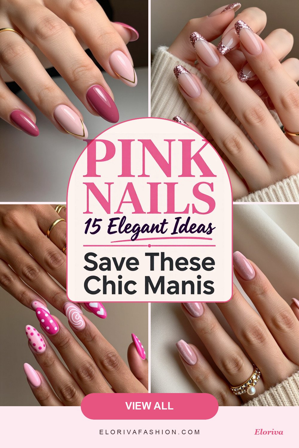pink nails elegant ideas - save this pin