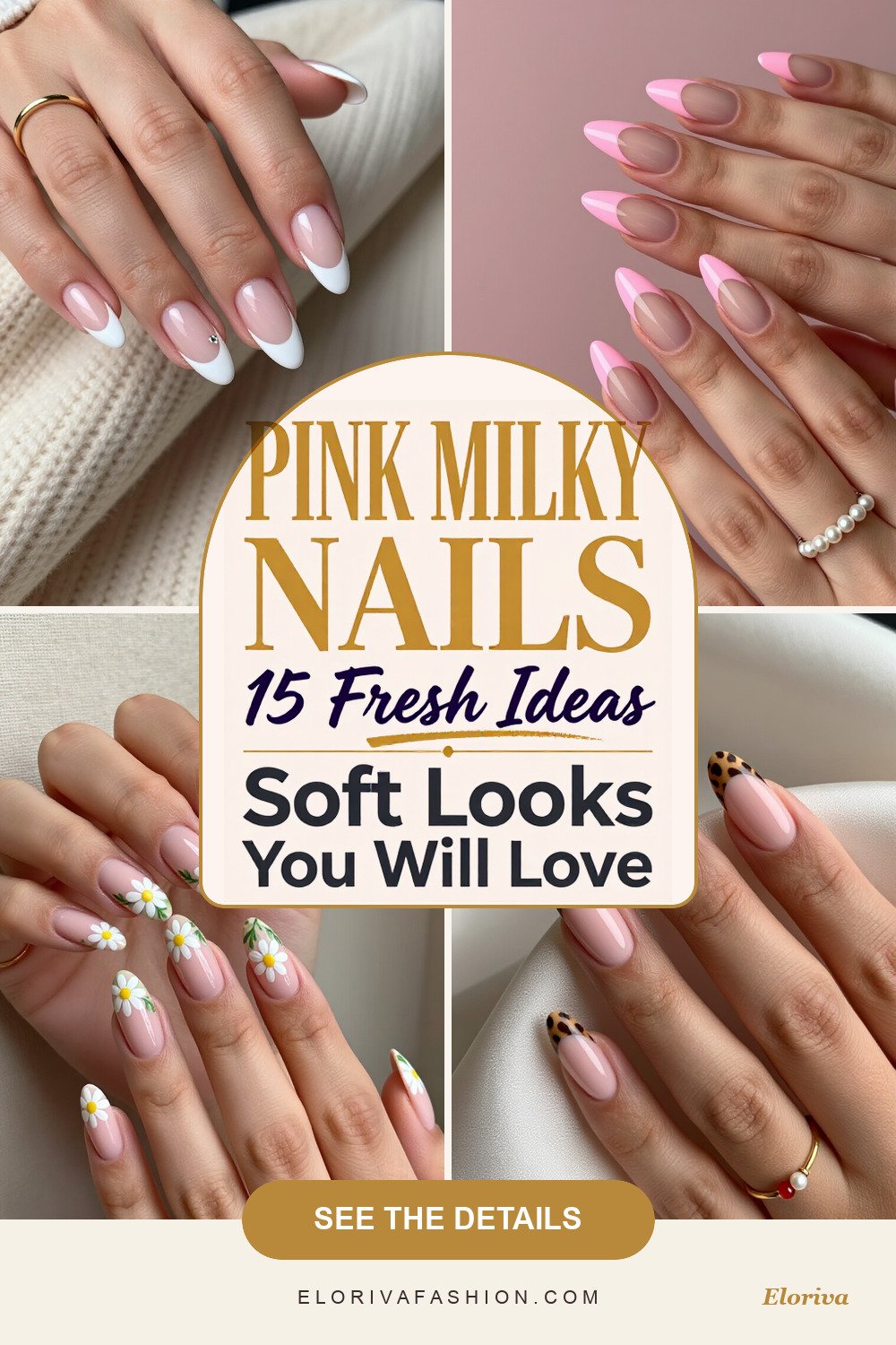 pink nails milky ideas - save this pin