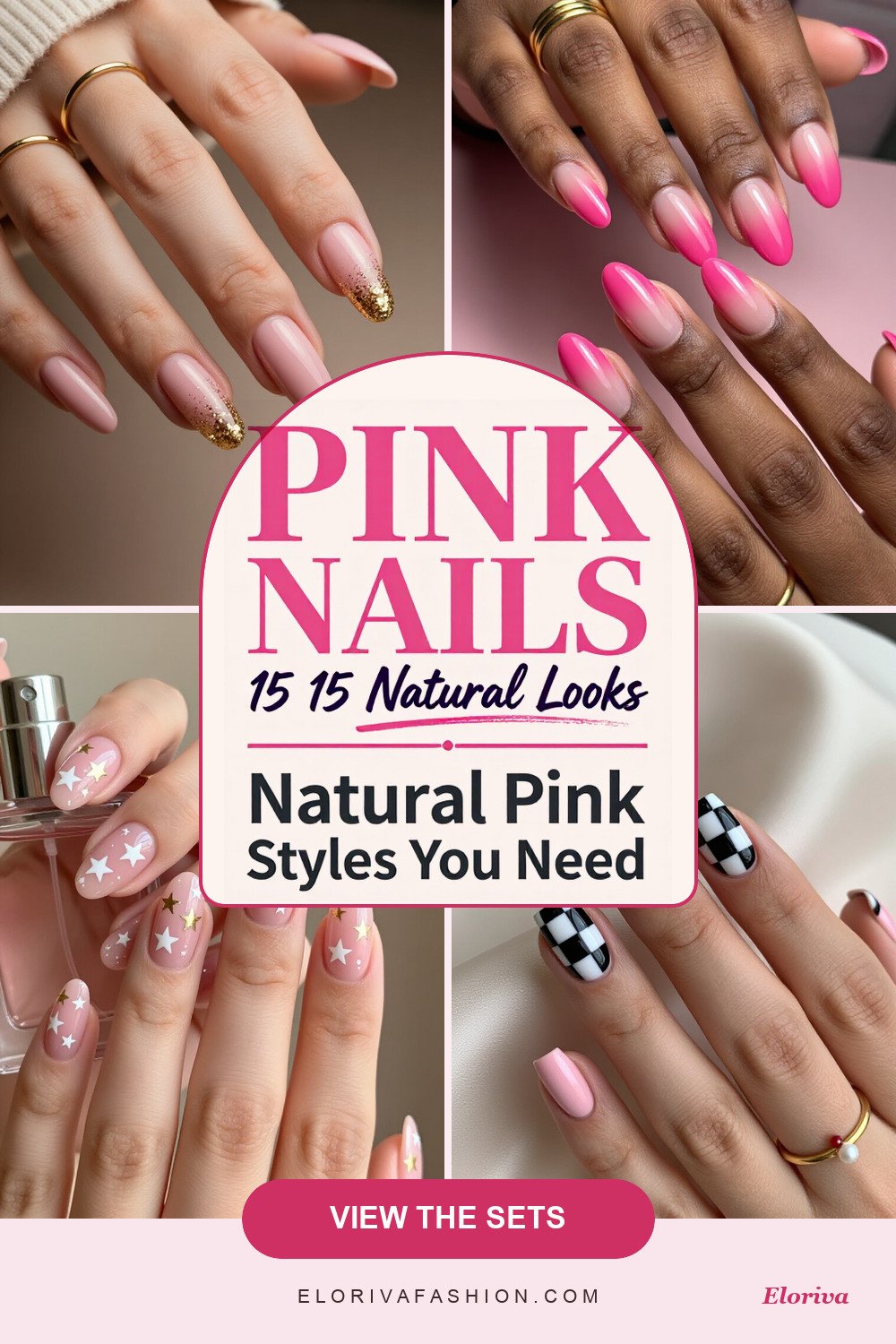 pink nails natural ideas - save this pin
