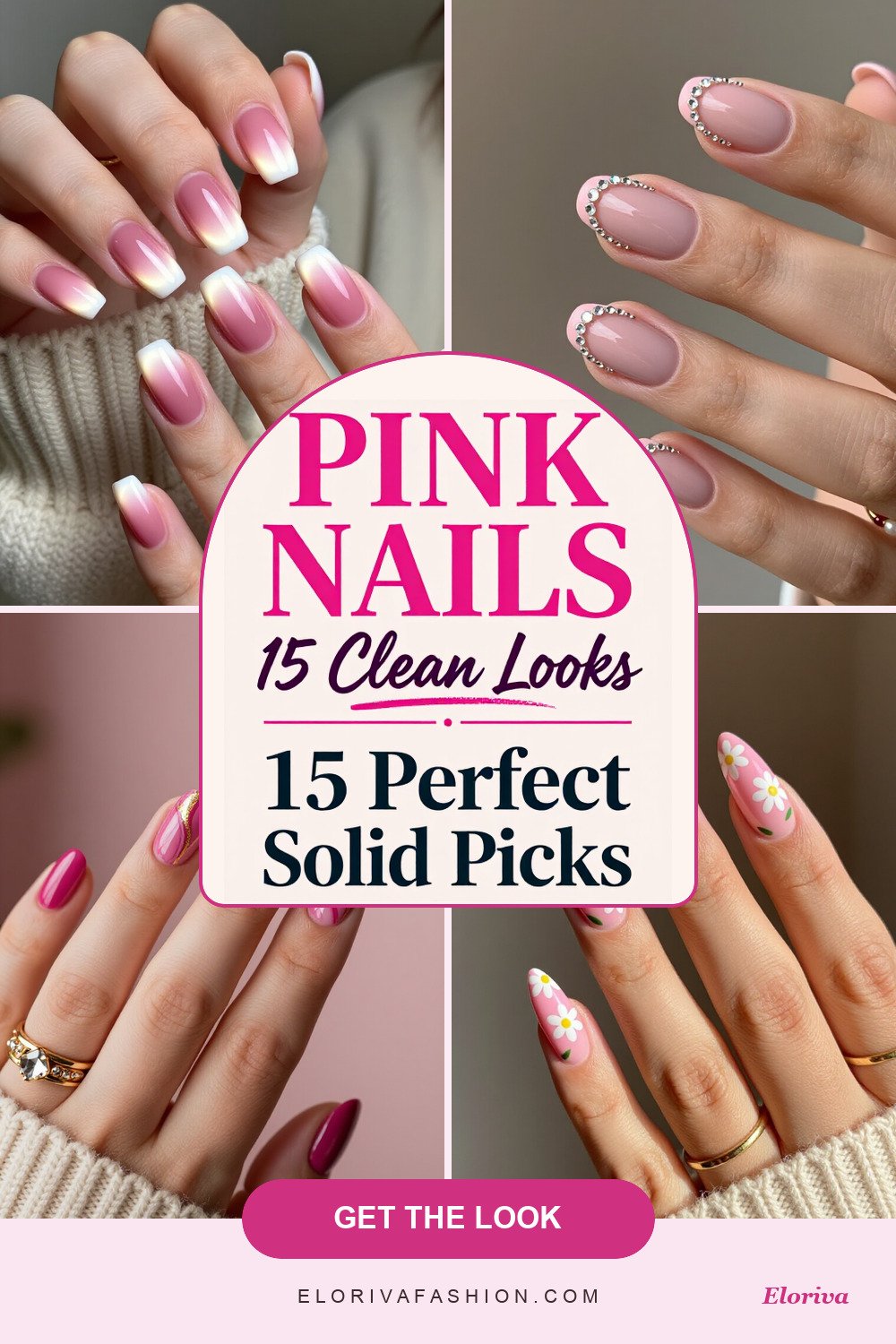 pink nails no design ideas - save this pin