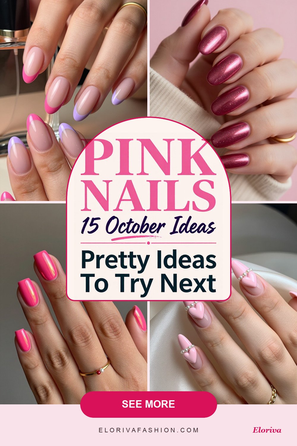 pink october nail designs ideas - save this pin