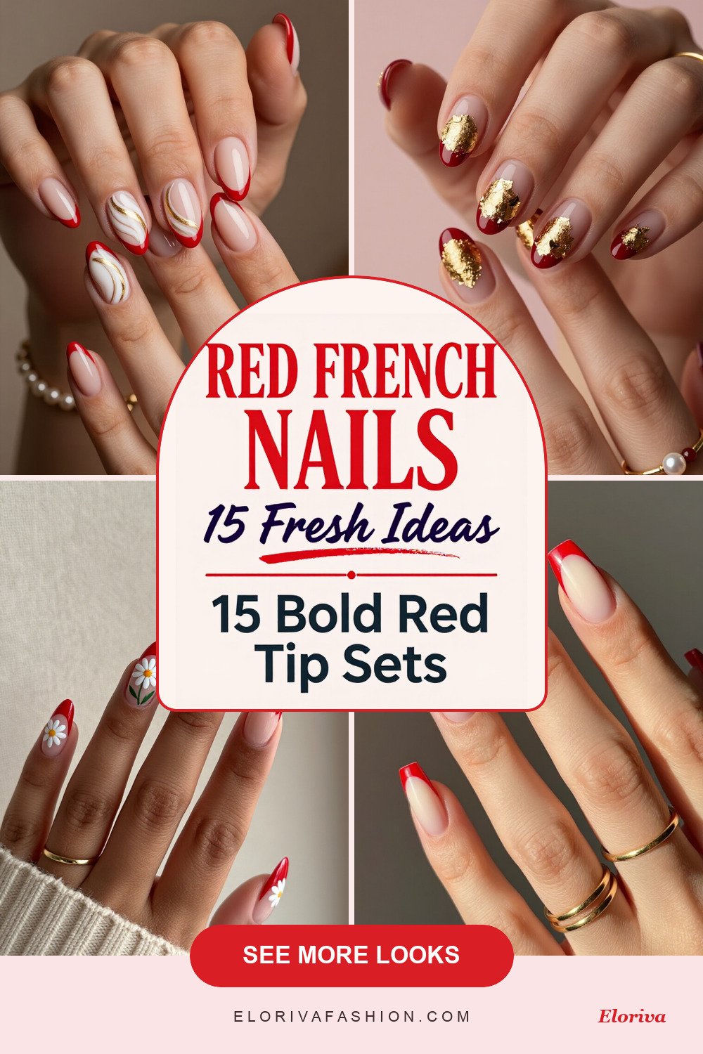 red french nails ideas - save this pin