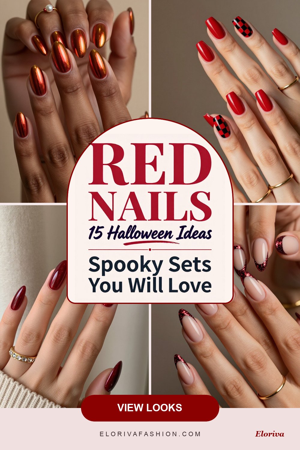 red nails halloween ideas - save this pin
