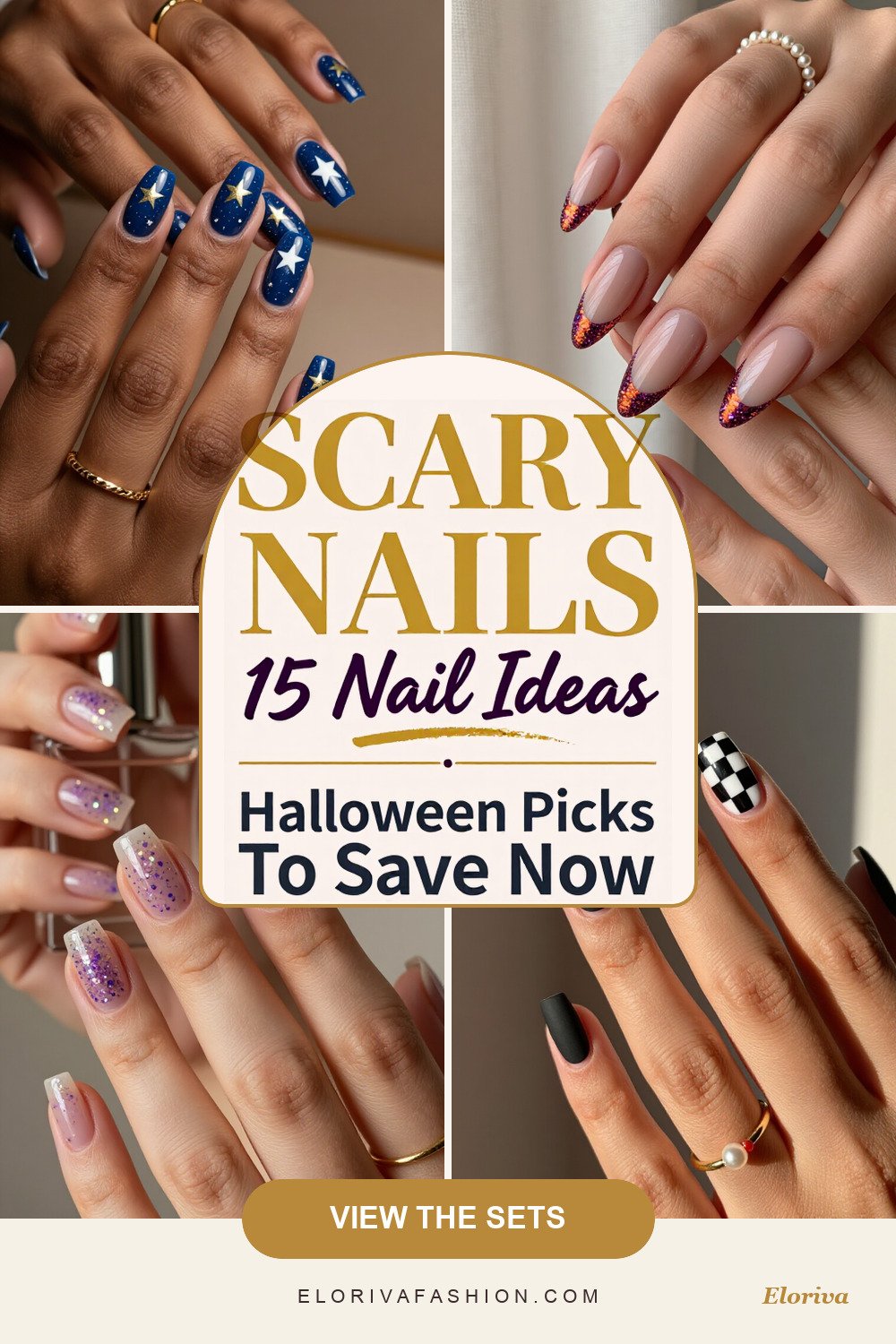 scary halloween nail designs ideas - save this pin