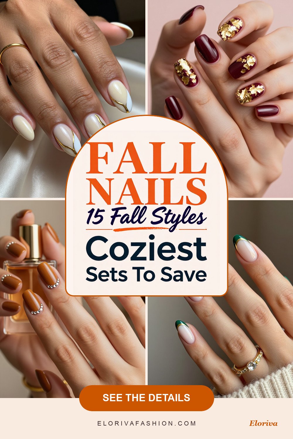 short almond nails fall ideas - save this pin