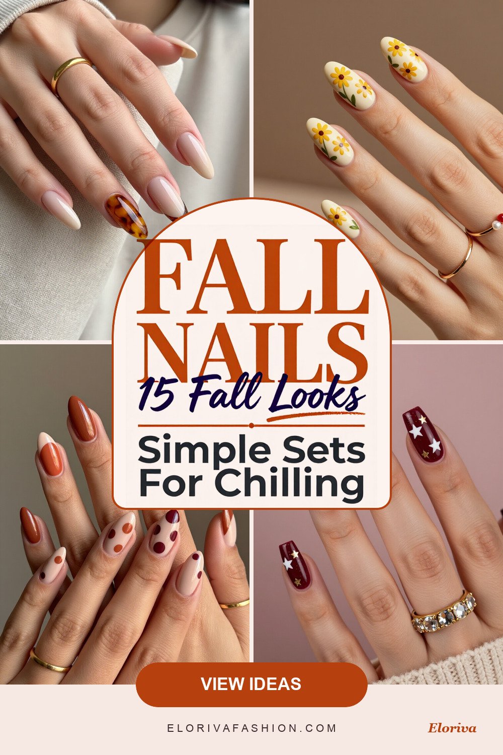 simple fall nails ideas - save this pin