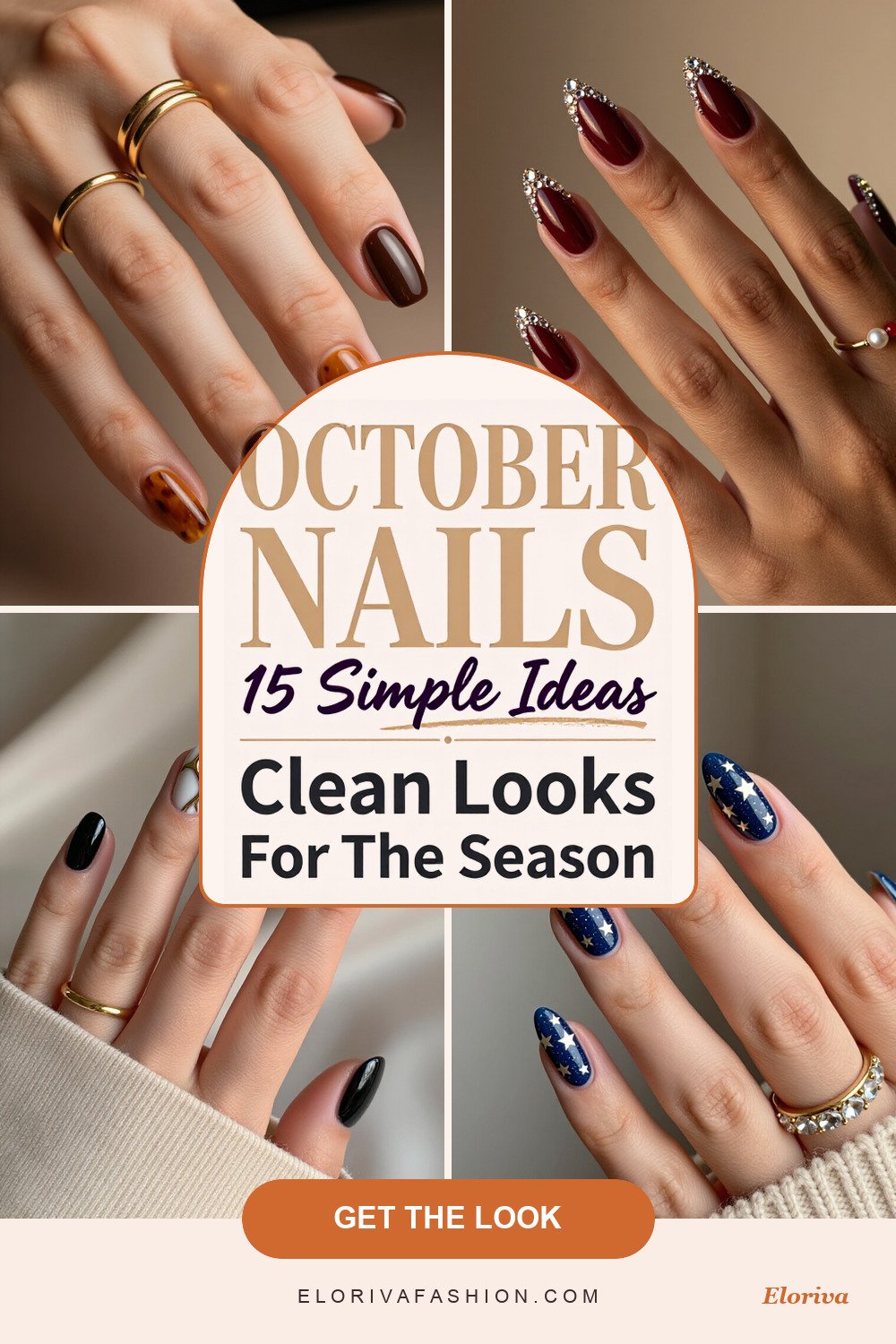 simple october nail designs ideas - save this pin