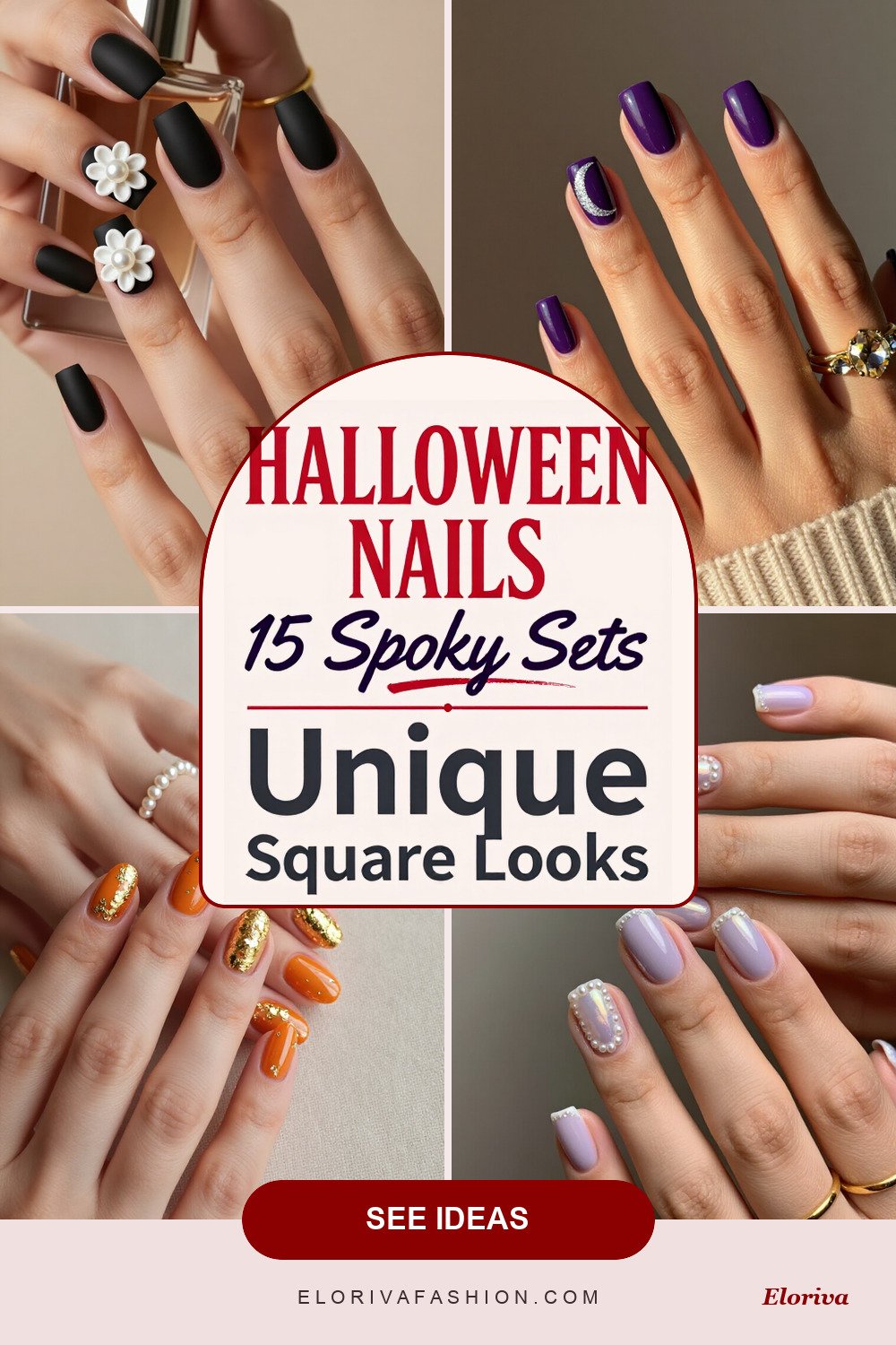 square halloween nails ideas - save this pin