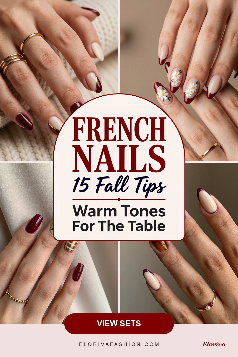 thanksgiving french tip nails ideas - save this pin