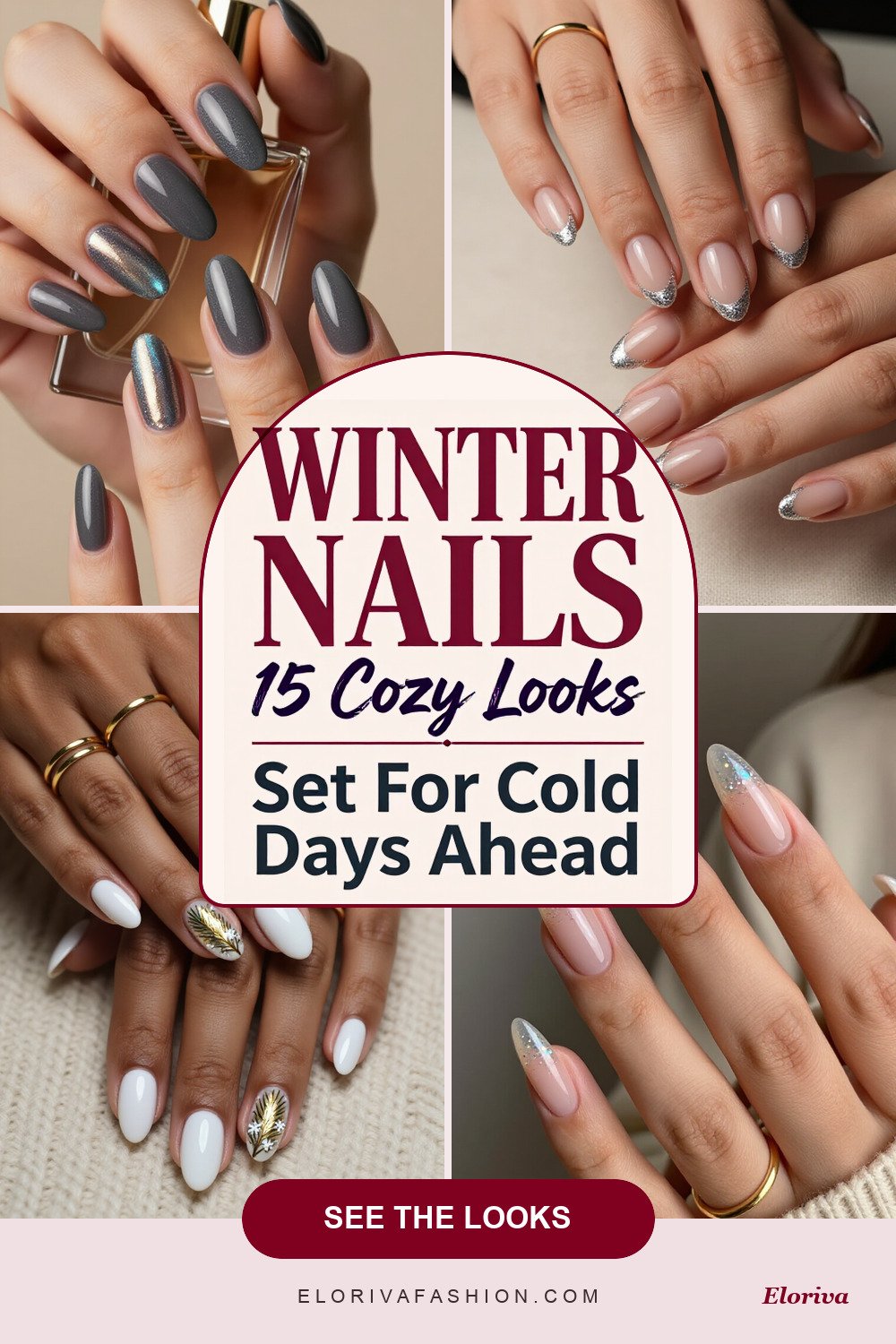 winter nails not christmas ideas - save this pin