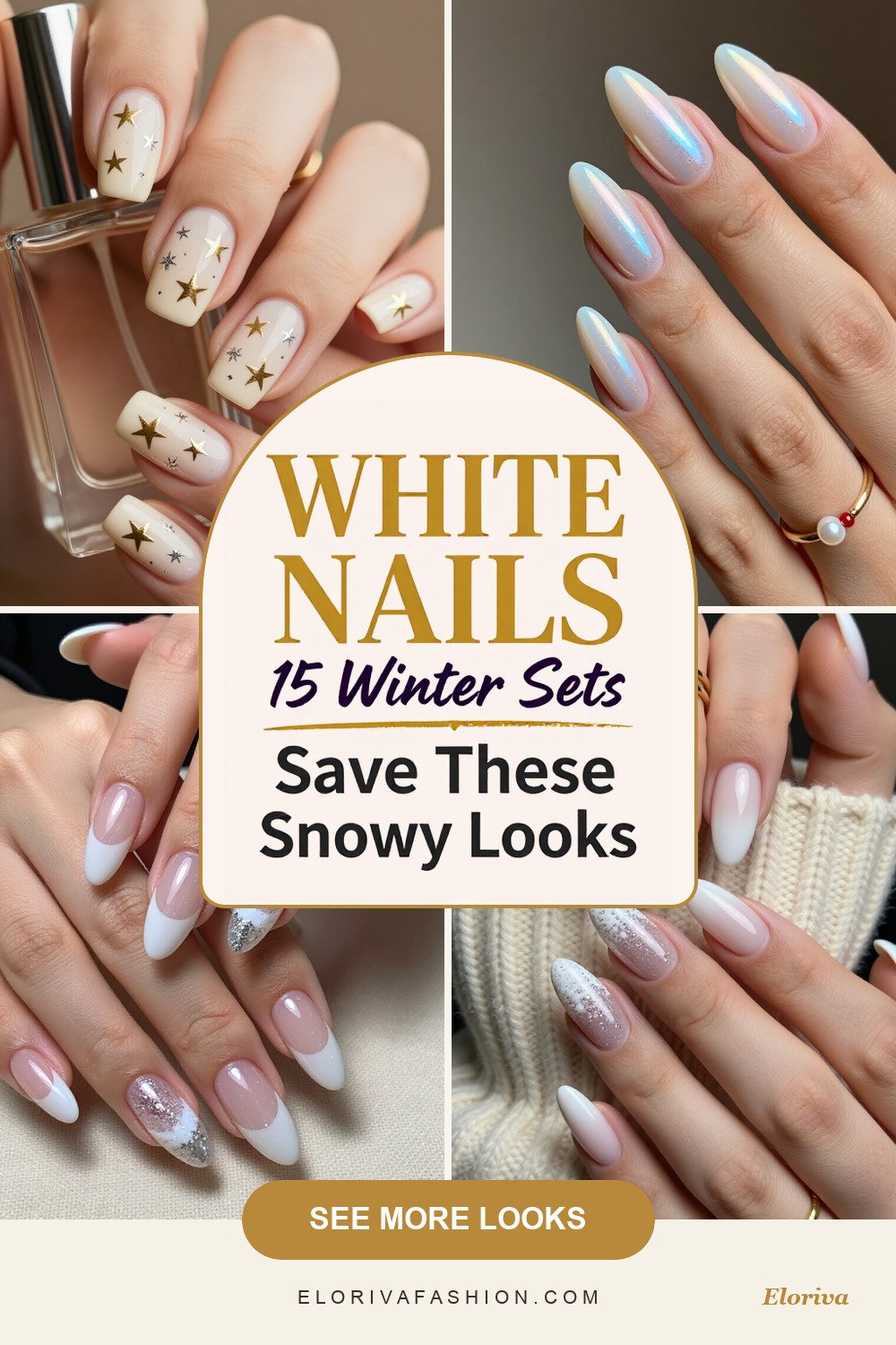 winter white nails ideas - save this pin