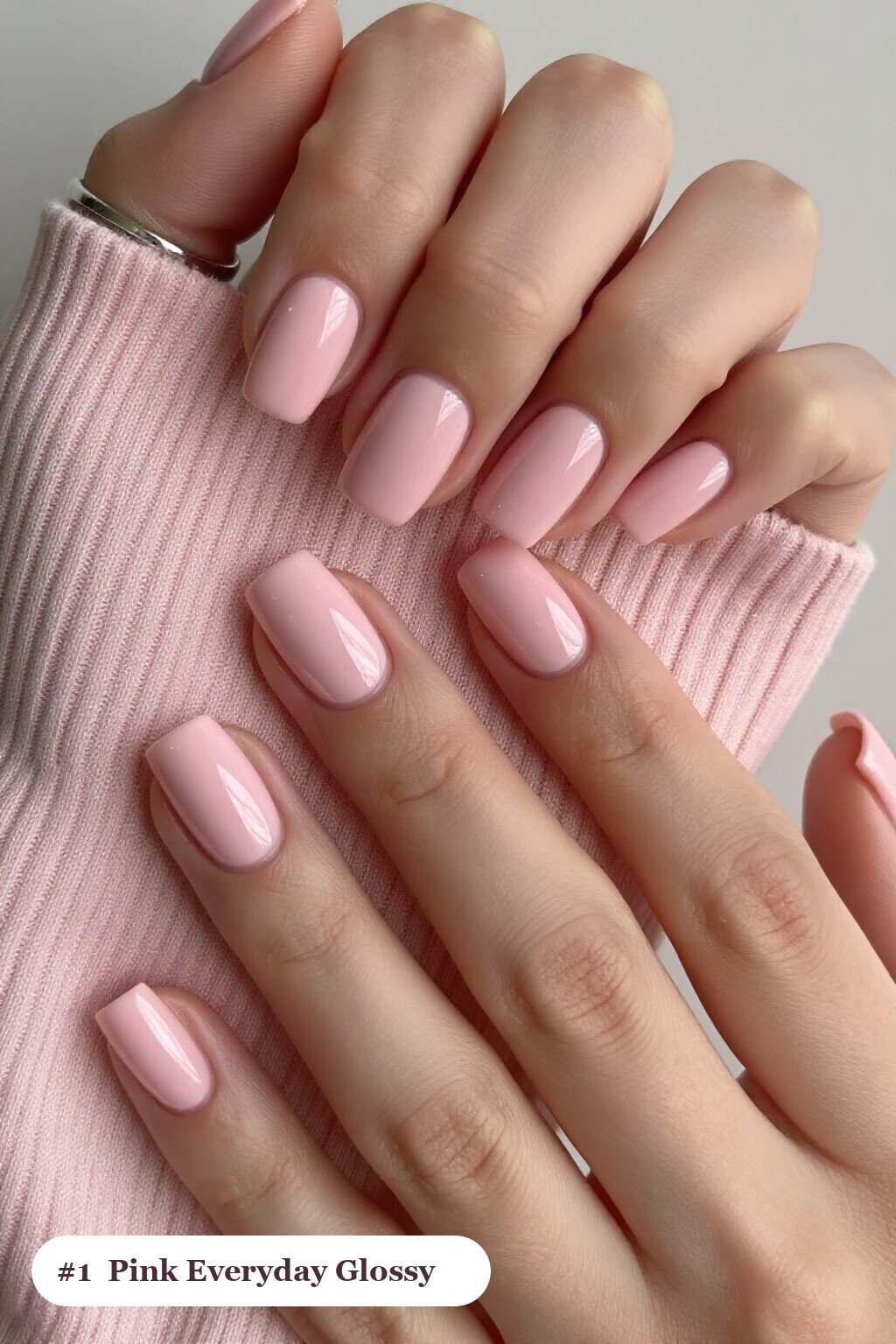 Short Square Baby Pink Nails in Mirror‑Glossy Full‑Colour Finish - everyday nail designs Short Square Baby Pink Nails in Mirror‑Glossy Full‑Colour Finish - everyday nail designs